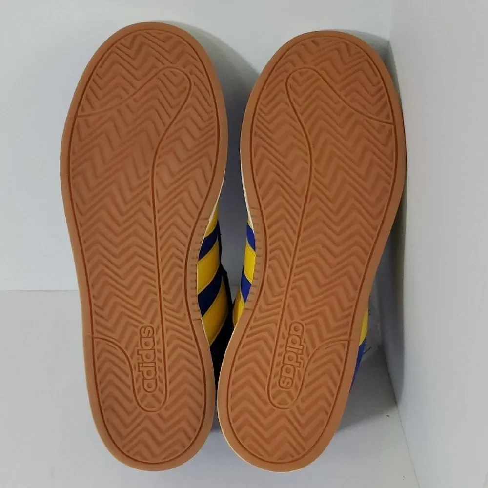 Adidas Grand Court Alpha 00s Sneakers Men's 12 Blue Yellow Suede NIB - Picture 6 of 9